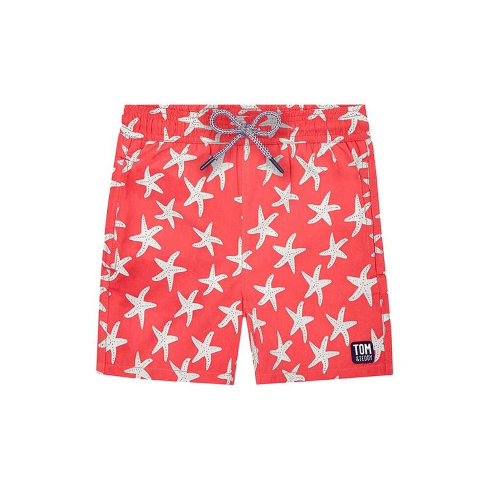 Tom & Teddy Boys  Starfish Swim Trunk, Red